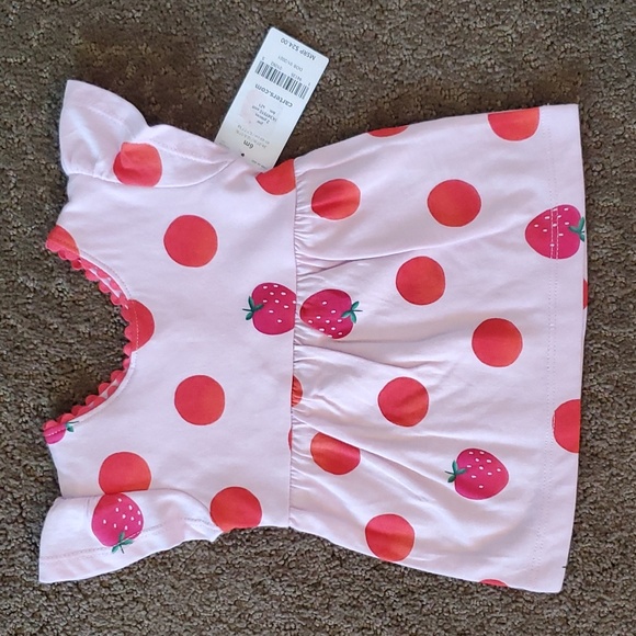 Carter's Baby Girls 2 pc Strawberry Top & Knit Denim Legging Set Size 6 Mo NWT - Picture 5 of 7
